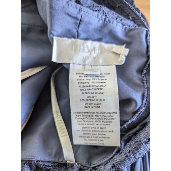 David's Bridal Dress Size 6 Maxi Lace Layered Prom Formal Party Layered Chiffon - Picture 9 of 11